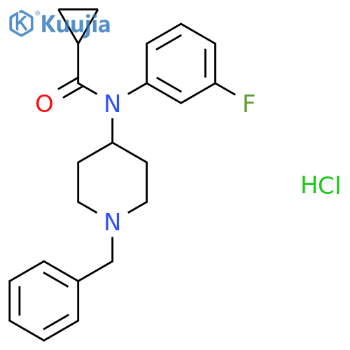 N-(1-benzylpiperidin-4-yl)-N-(3-fluorophenyl)cyclopropanecarboxamide,monohydrochloride structure
