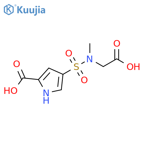 1H 4-[[(carboxymethyl)methylamino]sulfonyl]-1H-pyrrole-2-carboxylic acid structure