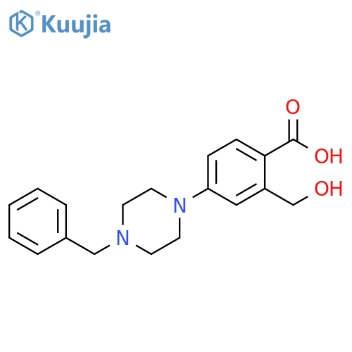 Benzoic acid, 2-(hydroxymethyl)-4-[4-(phenylmethyl)-1-piperazinyl]- structure
