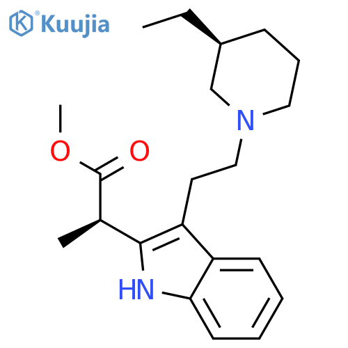 1H-Indole-2-aceticacid, 3-[2-(3-ethyl-1-piperidinyl)ethyl]-a-methyl-, methyl ester (9CI) structure