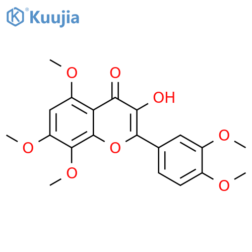 4H-1-Benzopyran-4-one, 2-(3,4-dimethoxyphenyl)-3-hydroxy-5,7,8-trimethoxy- structure