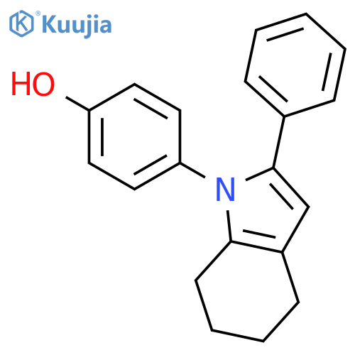 Phenol, 4-(4,5,6,7-tetrahydro-2-phenyl-1H-indol-1-yl)- structure