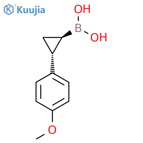 rac-[(1R,2R)-2-(4-methoxyphenyl)cyclopropyl]boronic acid structure