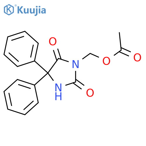 2,4-Imidazolidinedione,3-[(acetyloxy)methyl]-5,5-diphenyl- structure