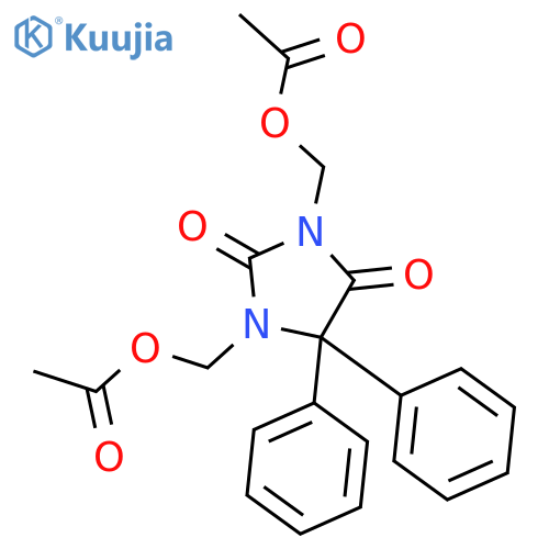 2,4-Imidazolidinedione,1,3-bis[(acetyloxy)methyl]-5,5-diphenyl- structure