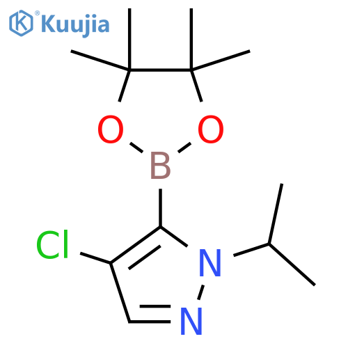 4-chloro-1-(propan-2-yl)-5-(4,4,5,5-tetramethyl-1,3,2-dioxaborolan-2-yl)-1H-pyrazole structure
