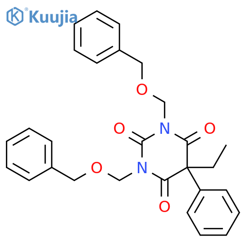 2,4,6(1H,3H,5H)-Pyrimidinetrione,5-ethyl-5-phenyl-1,3-bis[(phenylmethoxy)methyl]- structure