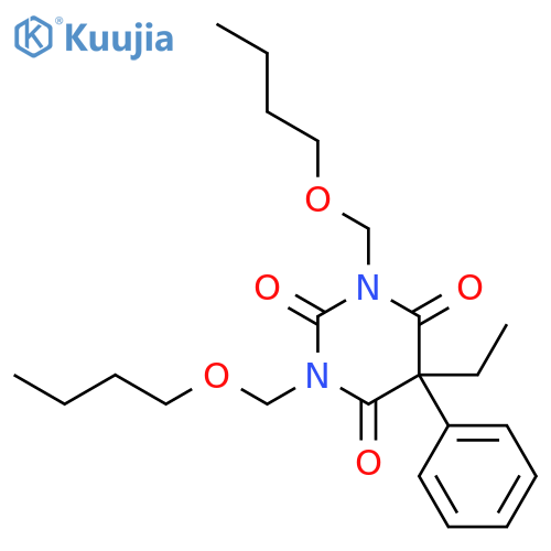 2,4,6(1H,3H,5H)-Pyrimidinetrione,1,3-bis(butoxymethyl)-5-ethyl-5-phenyl- structure