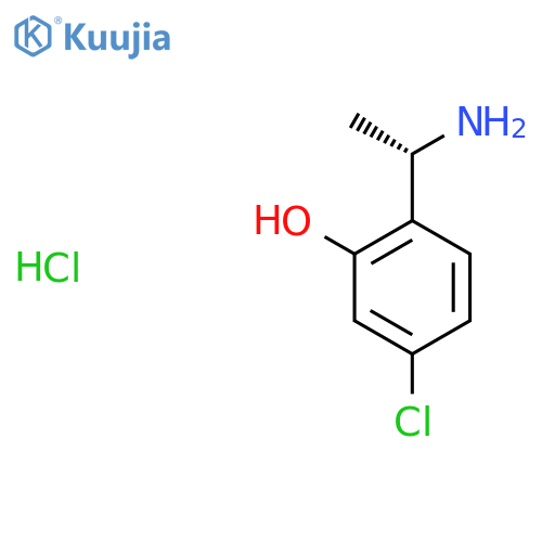 2-(1S)-1-aminoethyl-5-chlorophenol hydrochloride structure