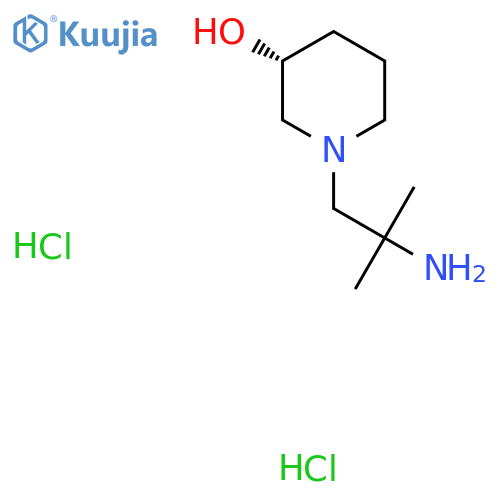 (3R)-1-(2-amino-2-methylpropyl)piperidin-3-ol dihydrochloride structure