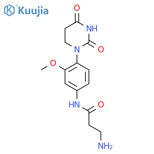 3-amino-N-4-(2,4-dioxo-1,3-diazinan-1-yl)-3-methoxyphenylpropanamide structure