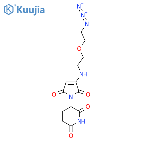 3-(3-{[2-(2-azidoethoxy)ethyl]amino}-2,5-dioxo-2,5-dihydro-1H-pyrrol-1-yl)piperidine-2,6-dione structure