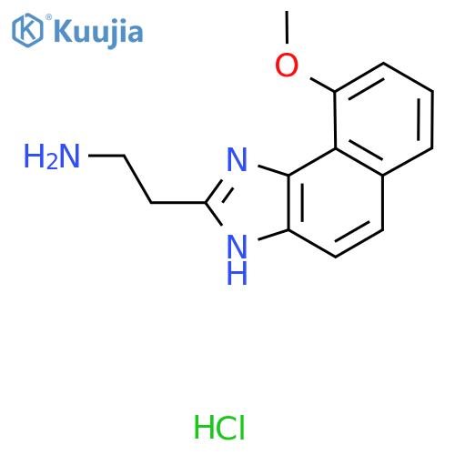 2-{9-methoxy-3H-naphtho[1,2-d]imidazol-2-yl}ethan-1-amine hydrochloride structure