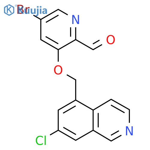 5-Bromo-3-[(7-chloroisoquinolin-5-yl)methoxy]pyridine-2-carbaldehyde structure