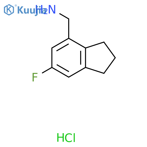 1-(6-fluoro-2,3-dihydro-1H-inden-4-yl)methanamine hydrochloride structure