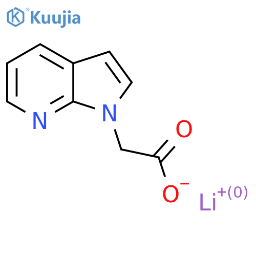 lithium(1+) 2-{1H-pyrrolo[2,3-b]pyridin-1-yl}acetate structure