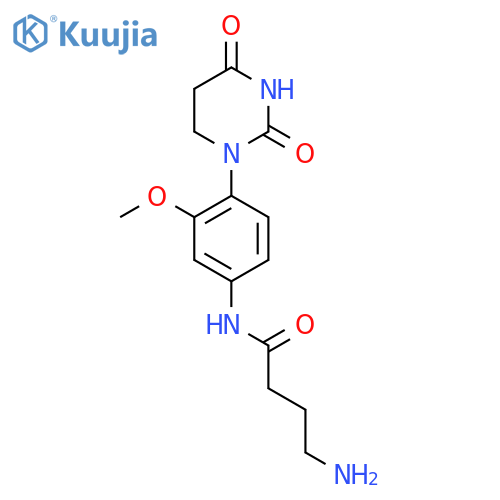 4-amino-N-4-(2,4-dioxo-1,3-diazinan-1-yl)-3-methoxyphenylbutanamide structure