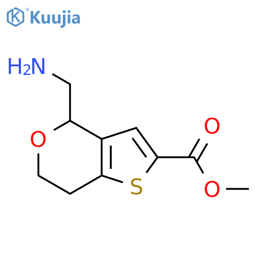 methyl 4-(aminomethyl)-4H,6H,7H-thieno[3,2-c]pyran-2-carboxylate structure
