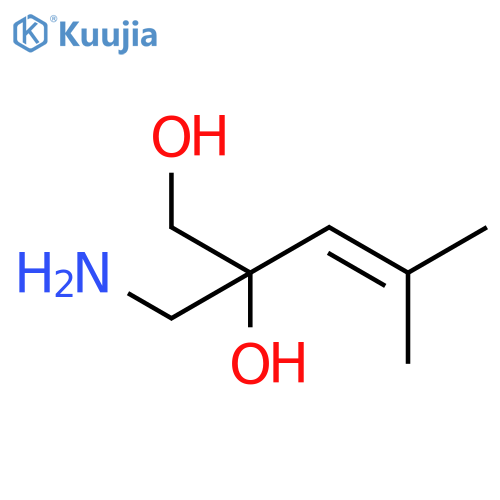2-(aminomethyl)-4-methylpent-3-ene-1,2-diol structure