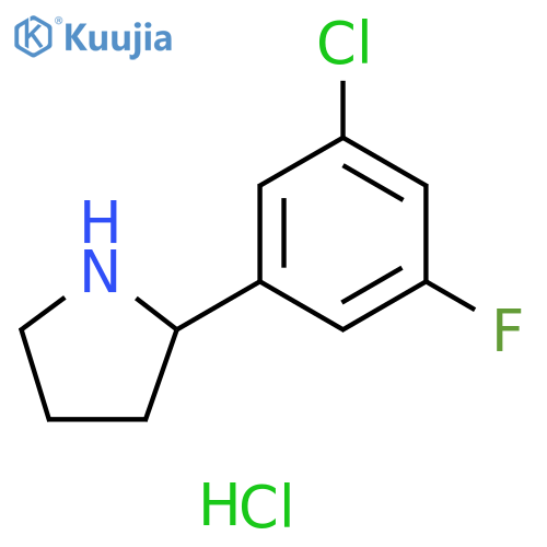 2-(3-chloro-5-fluorophenyl)pyrrolidine hydrochloride structure