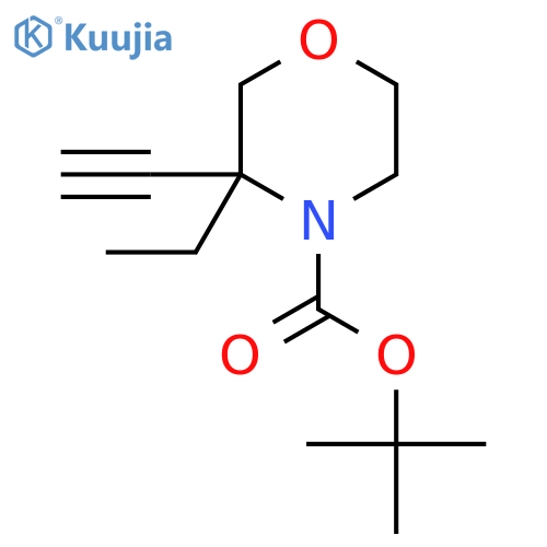 Tert-butyl 3-ethyl-3-ethynylmorpholine-4-carboxylate structure