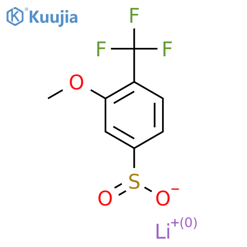 Lithium(1+) 3-methoxy-4-(trifluoromethyl)benzene-1-sulfinate structure