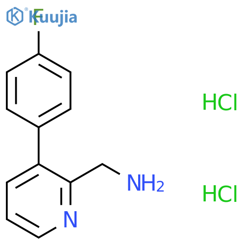 1-[3-(4-Fluorophenyl)pyridin-2-yl]methanamine dihydrochloride structure