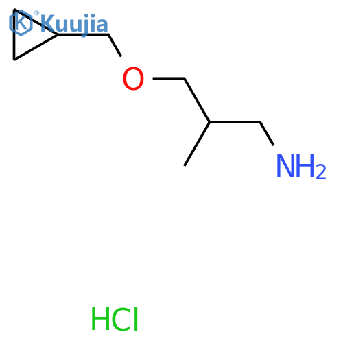 3-(Cyclopropylmethoxy)-2-methylpropan-1-amine hydrochloride structure