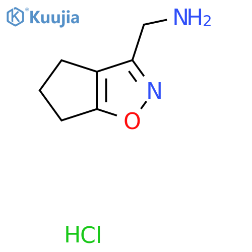 {4H,5H,6H-cyclopentad1,2oxazol-3-yl}methanamine hydrochloride structure