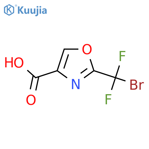 2-(Bromodifluoromethyl)-1,3-oxazole-4-carboxylic acid structure