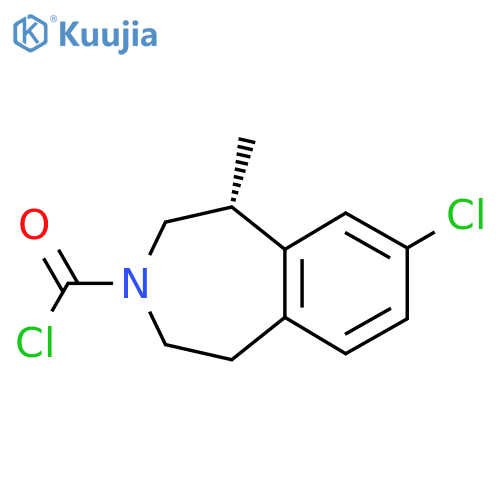 (1R)-8-chloro-1-methyl-2,3,4,5-tetrahydro-1H-3-benzazepine-3-carbonyl chloride structure