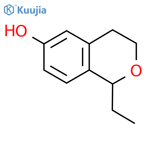 1-ethyl-3,4-dihydro-1H-2-benzopyran-6-ol structure