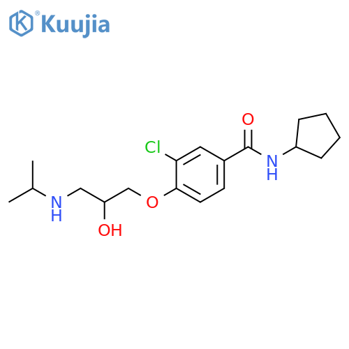 Benzamide,3-chloro-N-cyclopentyl-4-[2-hydroxy-3-[(1-methylethyl)amino]propoxy]- structure