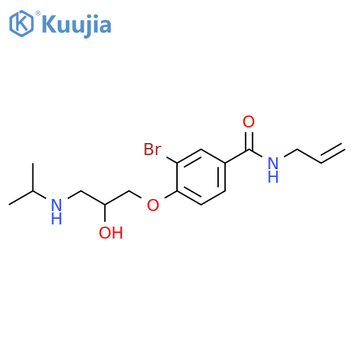 Benzamide,3-bromo-4-[2-hydroxy-3-[(1-methylethyl)amino]propoxy]-N-2-propenyl- structure
