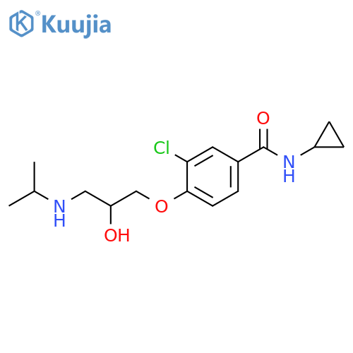 Benzamide,3-chloro-N-cyclopropyl-4-[2-hydroxy-3-[(1-methylethyl)amino]propoxy]- structure