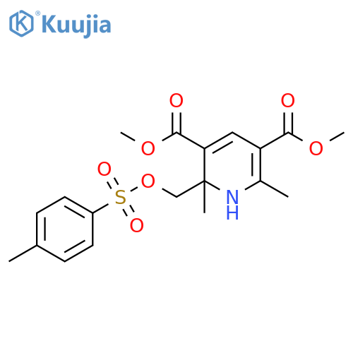 3,5-Pyridinedicarboxylic acid, 1,2-dihydro-2,6-dimethyl-2-[[[(4-methylphenyl)sulfonyl]oxy]methyl]-, 3,5-dimethyl ester structure