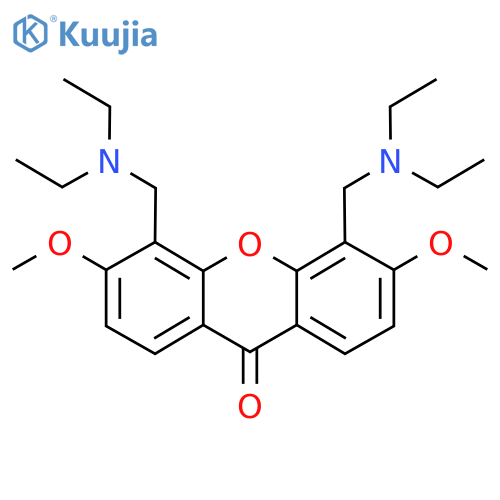 4,5-Bis(diethylaminomethyl)-3,6-dimethoxyxanthen-9-one structure
