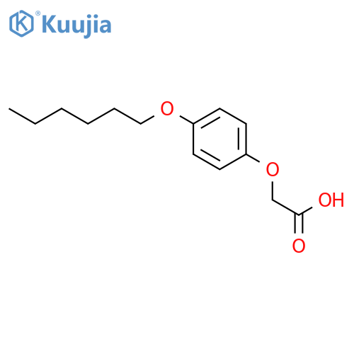 Acetic acid,2-[4-(hexyloxy)phenoxy]- structure