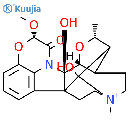 3,6,8a-Metheno-2H-furo[2'',3'':6',7']azonino[4',5':4,5]pyrrolo[1,2,3-de][1,4]benzoxazinium,3,3a,4,5,7,8,13,14,15a,15b-decahydro-15a,16-dihydroxy-13-methoxy-2,6-dimethyl-14-oxo-,(2R,3R,3aS,6S,8aR,13S,15aR,15bR)- (9CI) structure