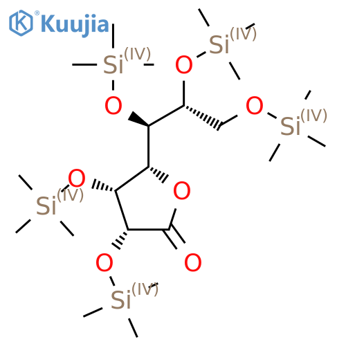 (3R,4R,5S)-3,4-Bis(trimethylsilyloxy)-5-[(1R,2R)-1,2,3-tris(trimethylsilyloxy)propyl]oxolan-2-one structure