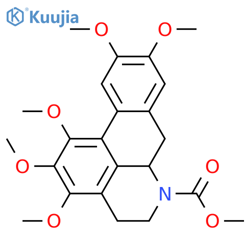 1,2,3,9,10-Pentahydroxyaporphine; (S)-form, Penta-Me ether, N-de-Me, N-methoxycarbonyl structure