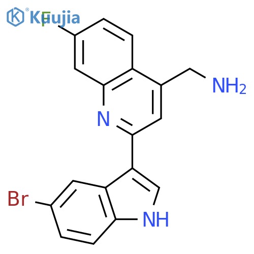 4-Quinolinemethanamine, 2-(5-bromo-1H-indol-3-yl)-7-fluoro- structure