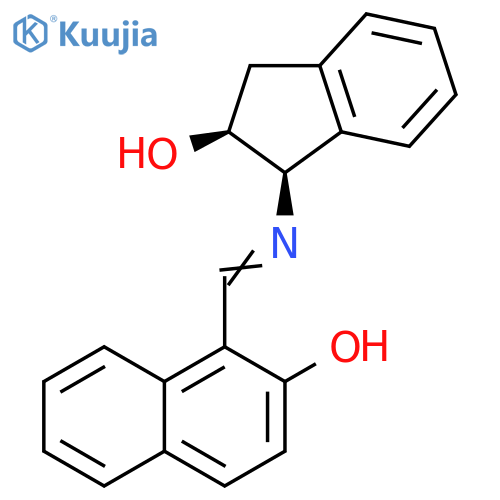 2-Naphthalenol,1-[[[(1R,2S)-2,3-dihydro-2-hydroxy-1H-inden-1-yl]imino]methyl]- structure
