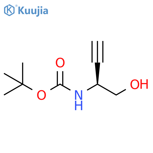 tert-butyl N-[(1S)-1-(hydroxymethyl)prop-2-ynyl]carbamate structure