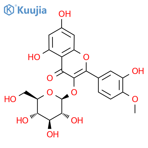 5,7-Dihydroxy-2-(3-hydroxy-4-methoxyphenyl)-3-[(2S,3R,4S,5S,6R)-3,4,5-trihydroxy-6-(hydroxymethyl)oxan-2-yl]oxychromen-4-one structure
