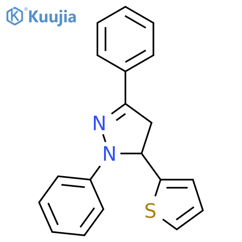 1H-Pyrazole, 4,5-dihydro-1,3-diphenyl-5-(2-thienyl)- structure