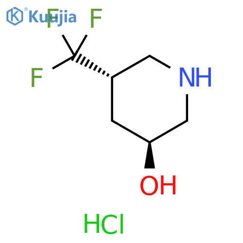 (3S,5S)-5-Trifluoromethyl-piperidin-3-ol hydrochloride structure