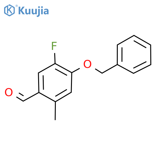 4-(Benzyloxy)-5-fluoro-2-methylbenzaldehyde structure