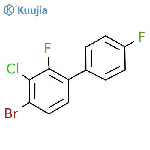 4-Bromo-3-chloro-2,4'-difluoro-1,1'-biphenyl structure