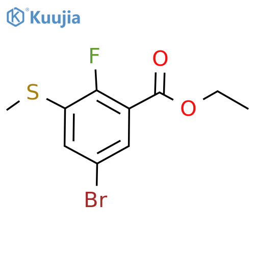 Ethyl 5-bromo-2-fluoro-3-(methylthio)benzoate structure